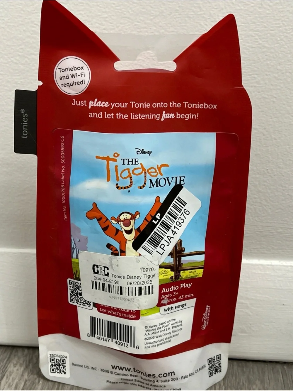 Tonies new packaging